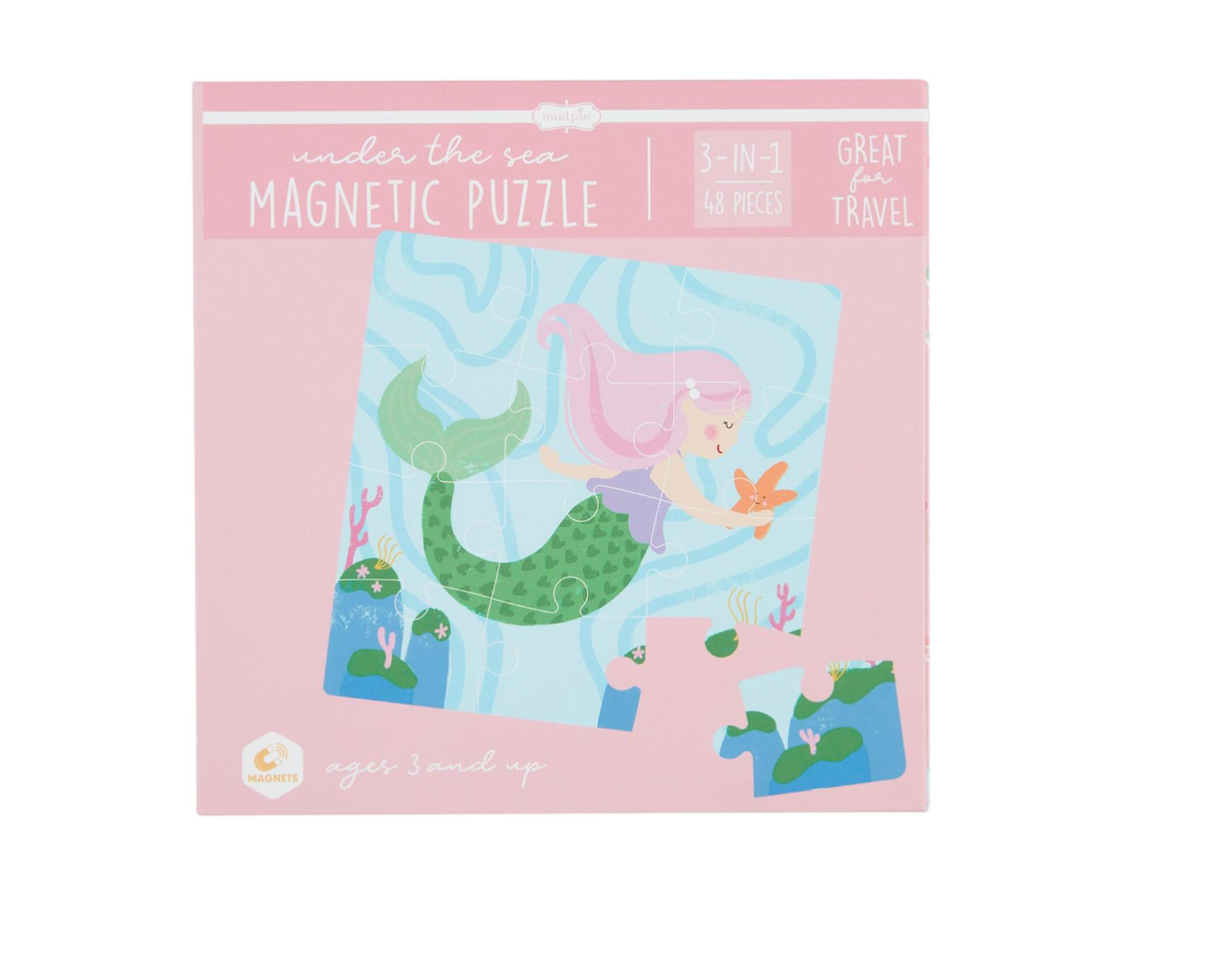 Mud Pie Pink Under the Sea Magnetic Puzzle Set