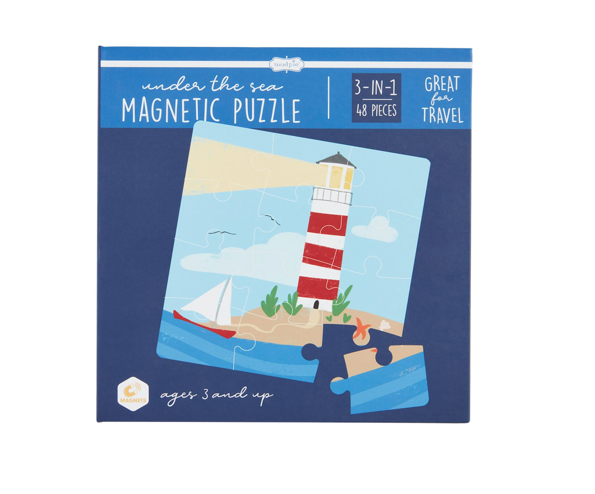 Mud Pie Blue Under the Sea Magnetic Puzzle Set