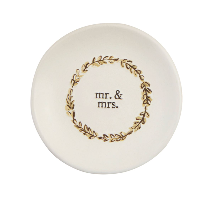 Mud Pie Mr. & Mrs. Wedding Ring Dish