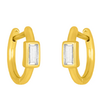 fyb Gold Brynn Baquette Huggie Earrings