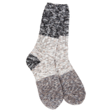 World's Softest Socks Stone Multi Ragg Crew Color Block