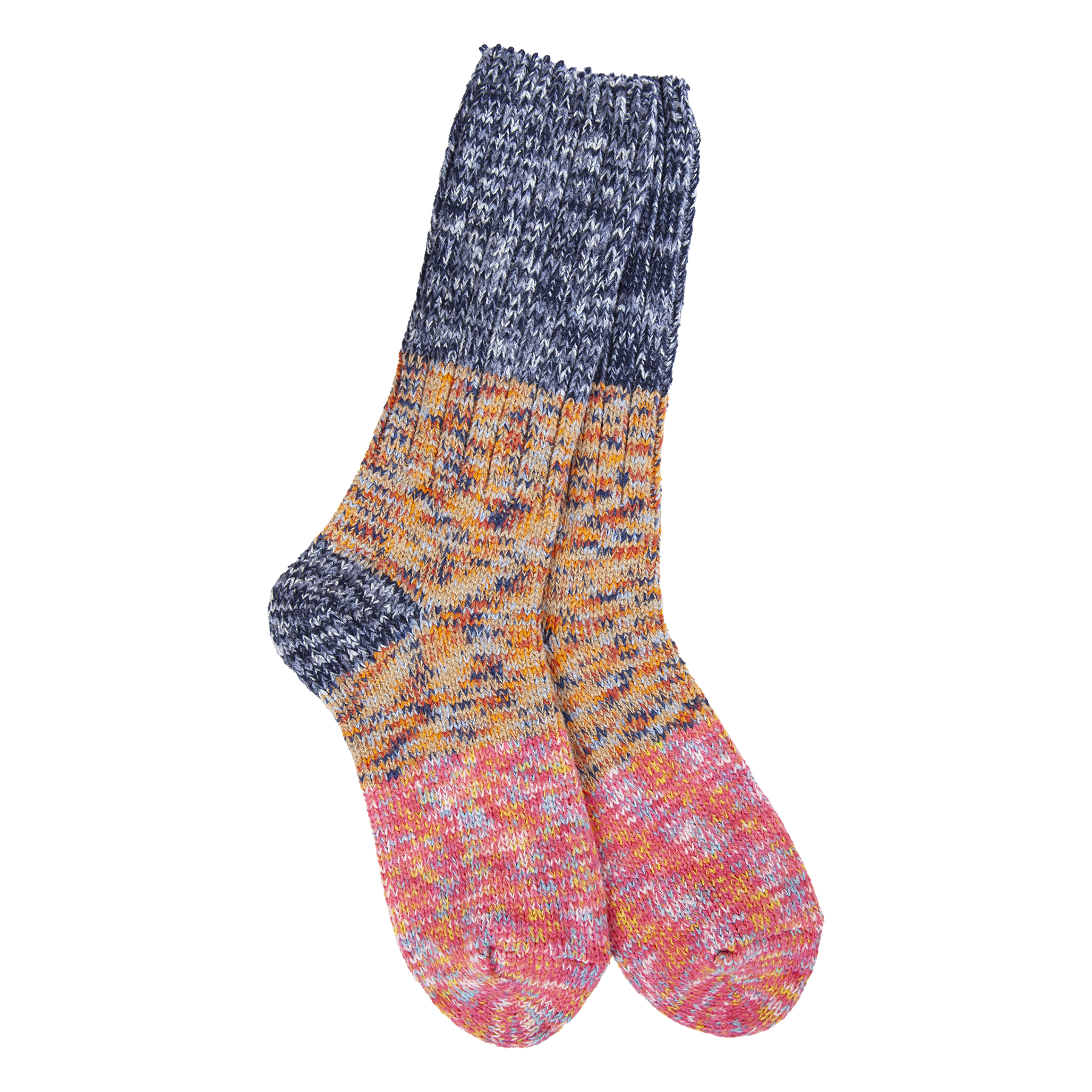 World's Softest Socks Enchanted Multi Ragg Crew Color Block