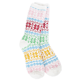 World's Softest Socks Cozy Crew Fair Isle Whimsical