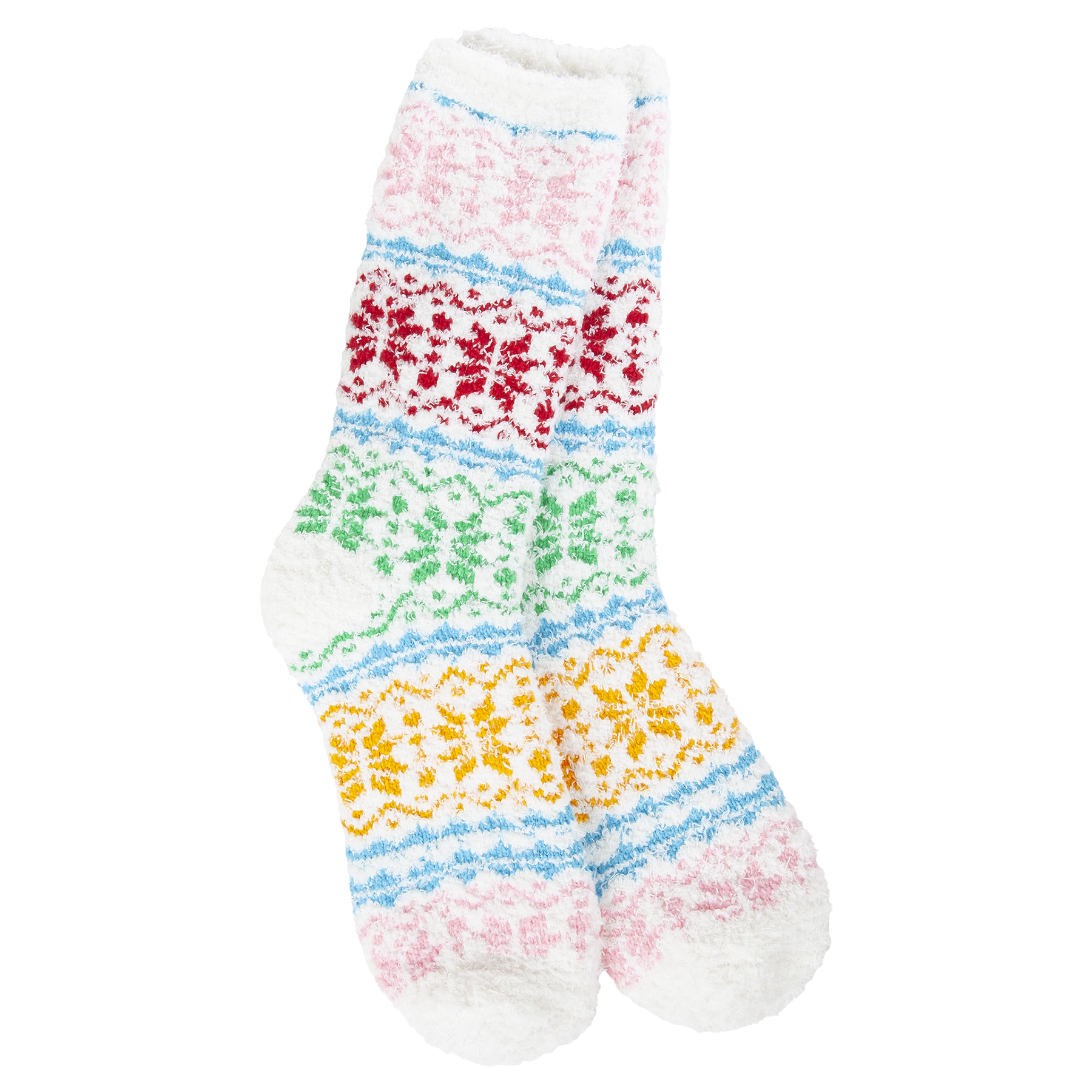 World's Softest Socks Cozy Crew Fair Isle Whimsical