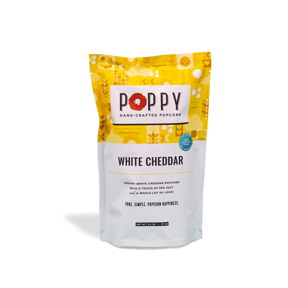 Poppy Handcrafted Popcorn White Cheddar