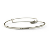 &LIVY Silver POSY Bangle Fear Nothing