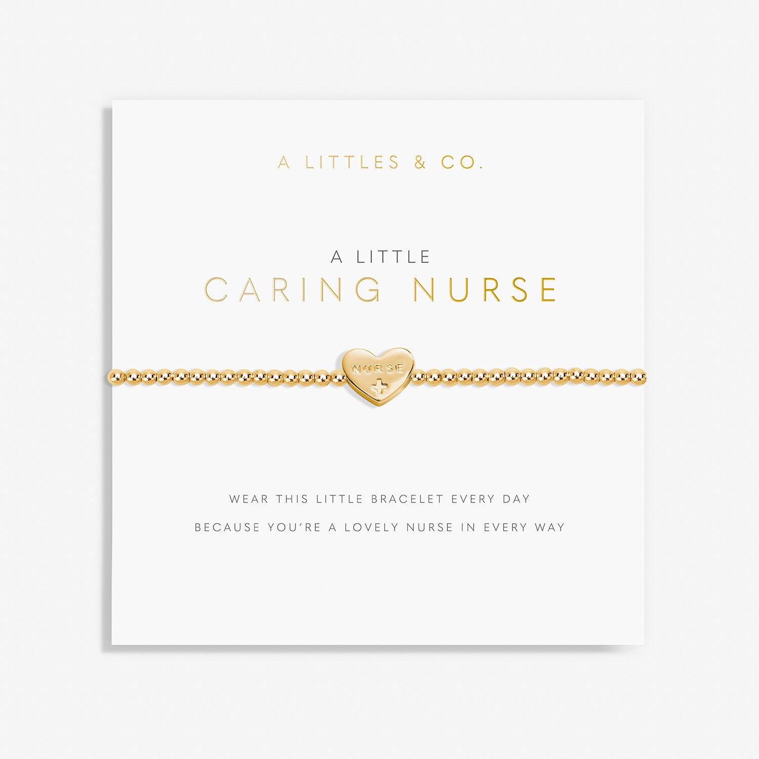 A Littles & Co Gold Bracelet Caring Nurse