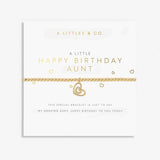 A Littles & Co - Happy Birthday Aunt Bracelet - Gold