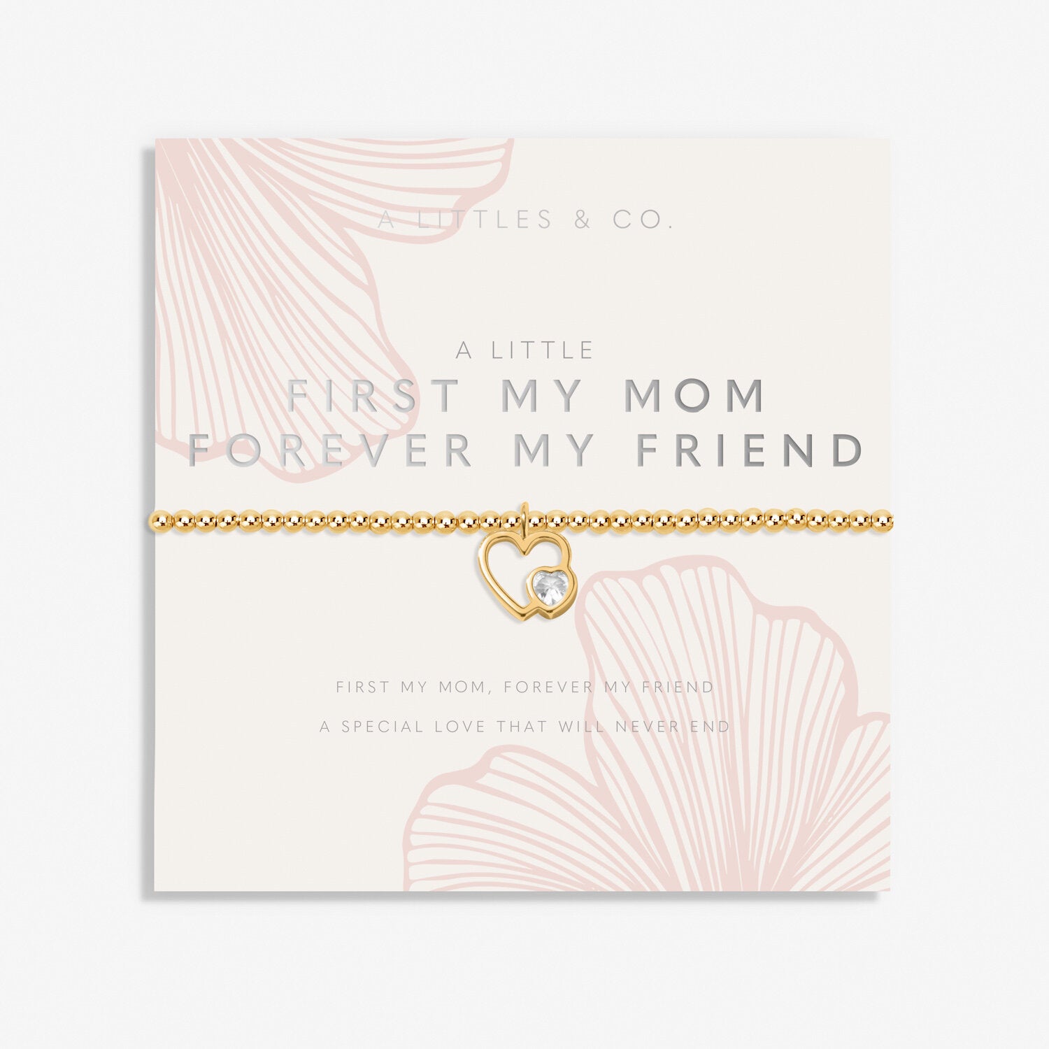 A Littles & Co Bracelet First My Mom Forever My Friend Gold