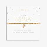 A Littles & Co Bracelet Happiest of Birthdays Gold