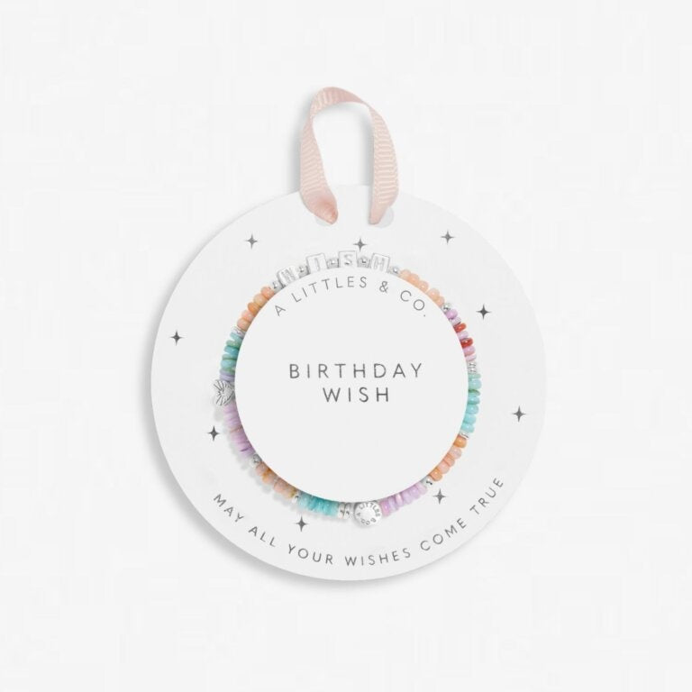 A Littles & Co Silver Bracelet Children's Happy Little Moments Birthday Wish