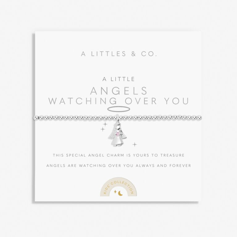 A Littles & Co Children's  Angels Watching Over You Bracelet Silver