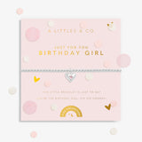 A Littles & Co Children's Bracelet Confetti Birthday Girl Silver