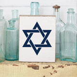 Rustic Marlin - Wood Block - Star of David