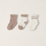 Barefoot Dreams - CozyChic Lite Infant 3 pack Sock Set - Faded Rose/Pearl