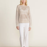 Barefoot Dreams - Stone Sunbleached Open Stitch Pullover