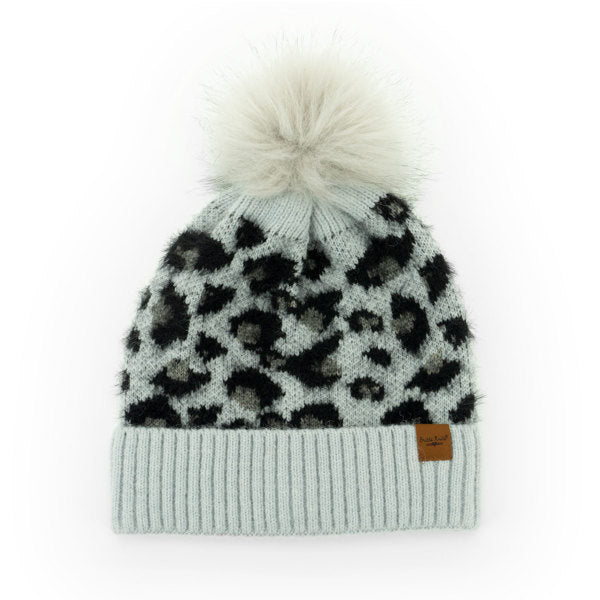 Britt's Knits - Snow Leopard Pom Hats