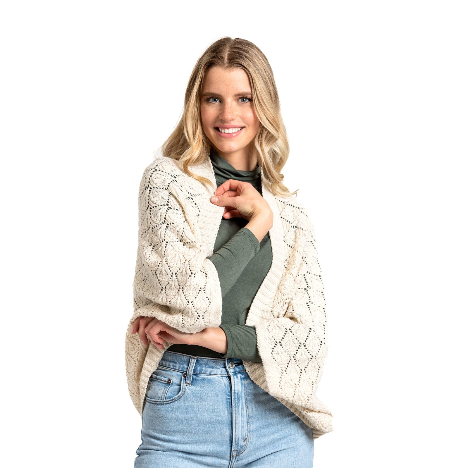 Britt's Knits Oat Willow Convertible Shrug