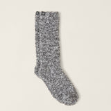 Barefoot Dreams - CozyChic Heathered Socks - Slate Blue/White