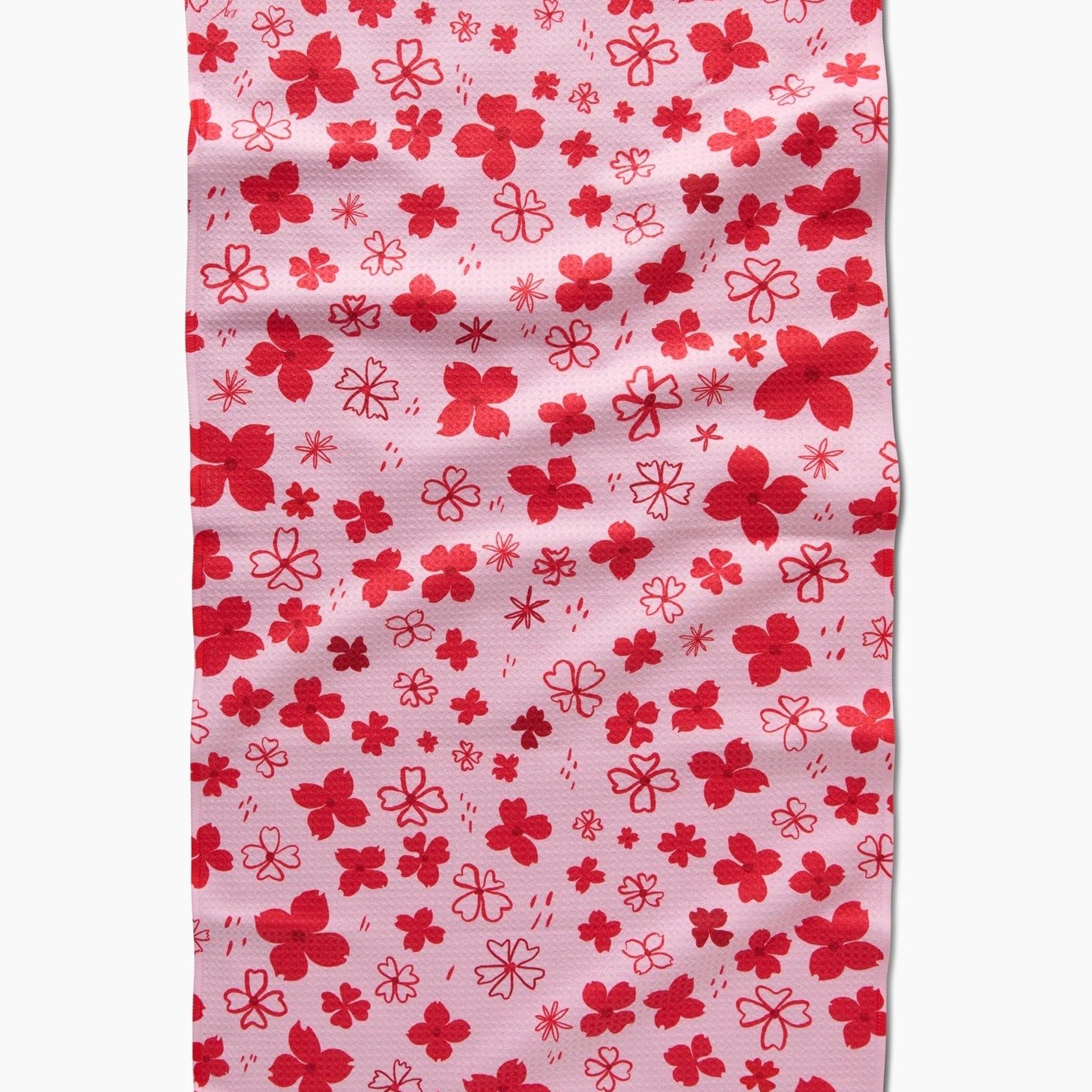 Geometry Tea Towel Dogwood Hearts