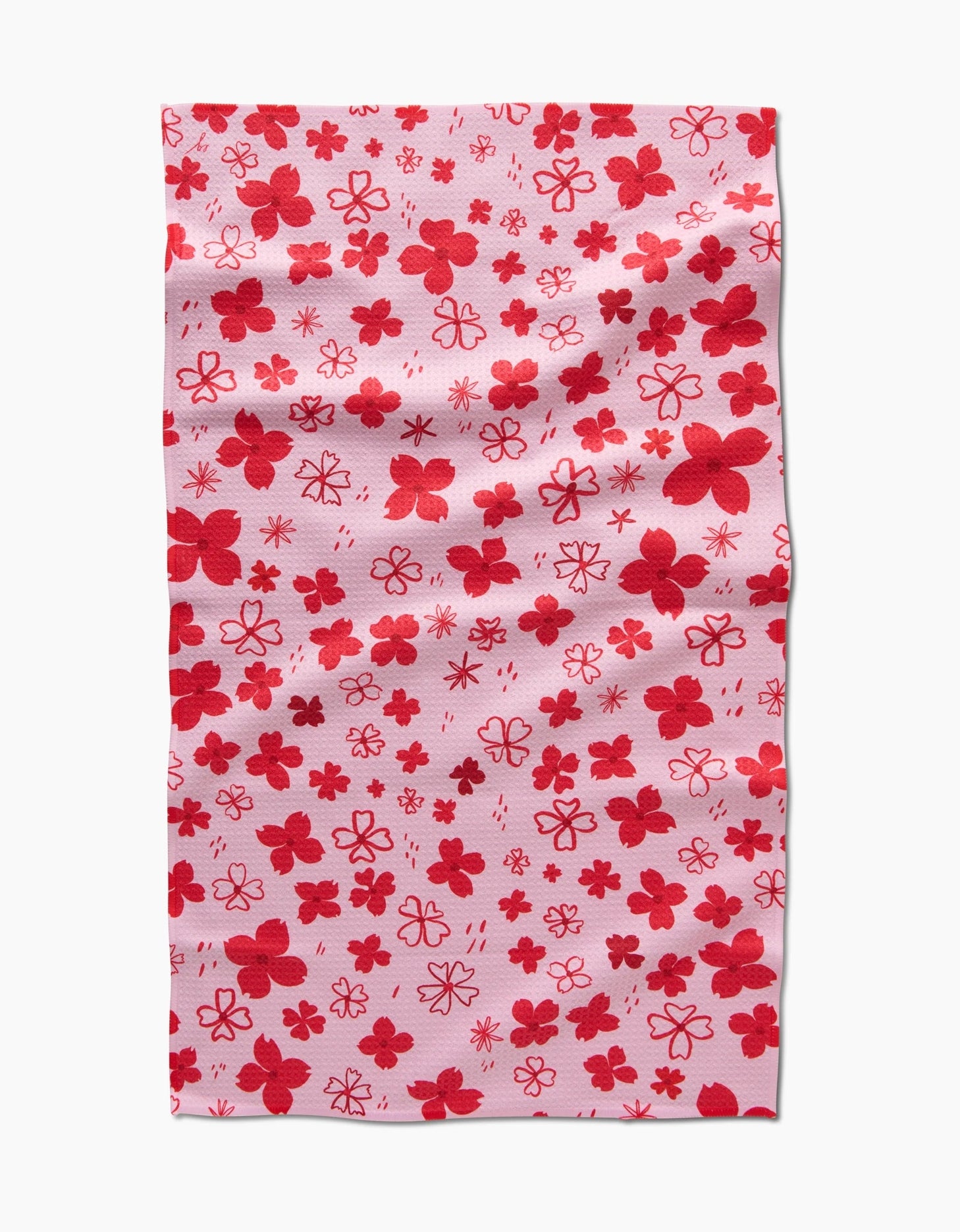 Geometry Tea Towel Dogwood Hearts