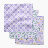 Geometry Dishcloth Set Button Vines and Daisies