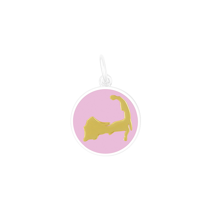 Flamingo Pink Lola Cape Cod Gold Pendant