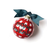 Coton Colors - Glass Ornament - Merry Christmas Gingham