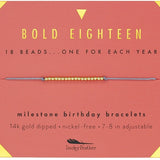 Lucky Feather - Bold Eighteen Milestone Birthday Bracelet