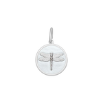 Lola Alpine White Dragonfly Pendant