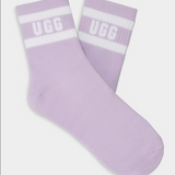 UGG Women's Dierson Logo 1/4 Sock White/Heather Lilac