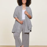 Barefoot Dreams - CozyChic Lite Heathered Travel Shawl - Dove Gray