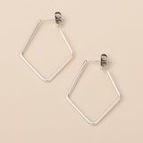 Scout Curated Wears - Refined Earring Collection - Orion Diamond Hoop/Sterling Silver