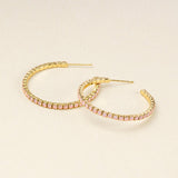 Scout Curated Wears - Sparkle and Shine Small Rhinestone Hoop - Rose Water Opal/Gold