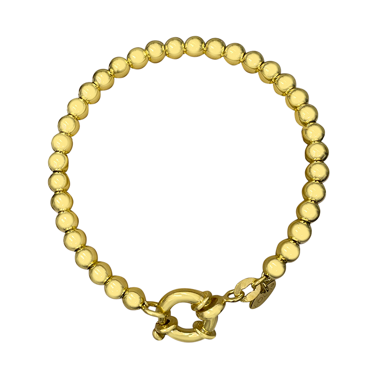 Gold Lola Ball Bracelet 5MM 7"