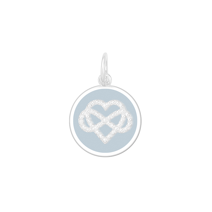 Lola Grandmother & Granddaughter Pale Gray Pendant in Silver