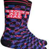 Groovy Things - Men's Crew Socks - Grown Ass Man