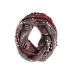 Demdaco Textured Infinity Scarf Red Mix