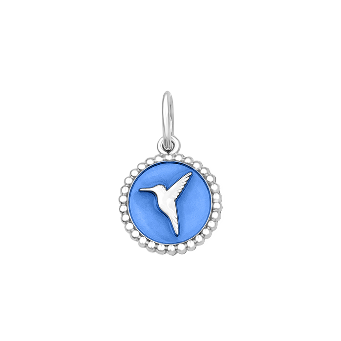 Lola Periwinkle Hummingbird Silver Pendant