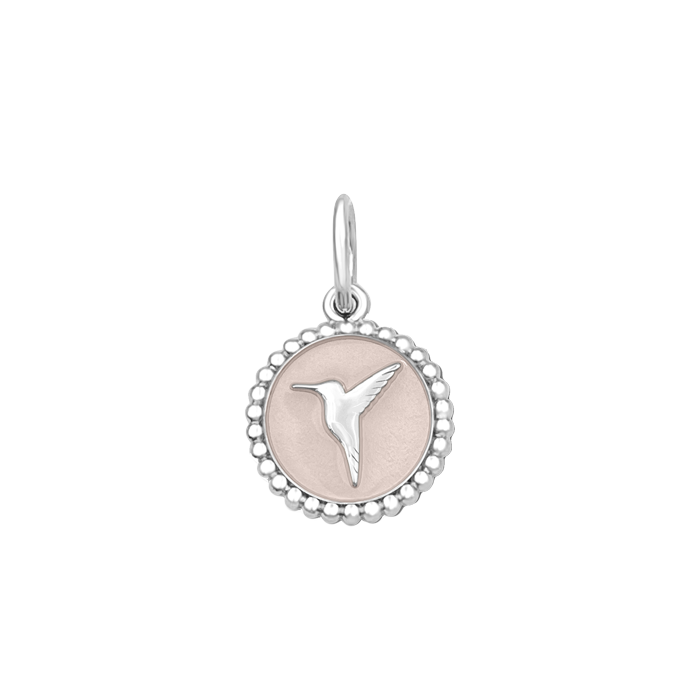 Lola Pink Hummingbird Silver Pendant