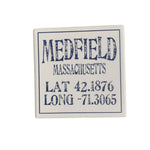 Paint the Town - Medfield Lat/Long Coaster