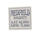 Paint the Town - Medfield Lat/Long Coaster