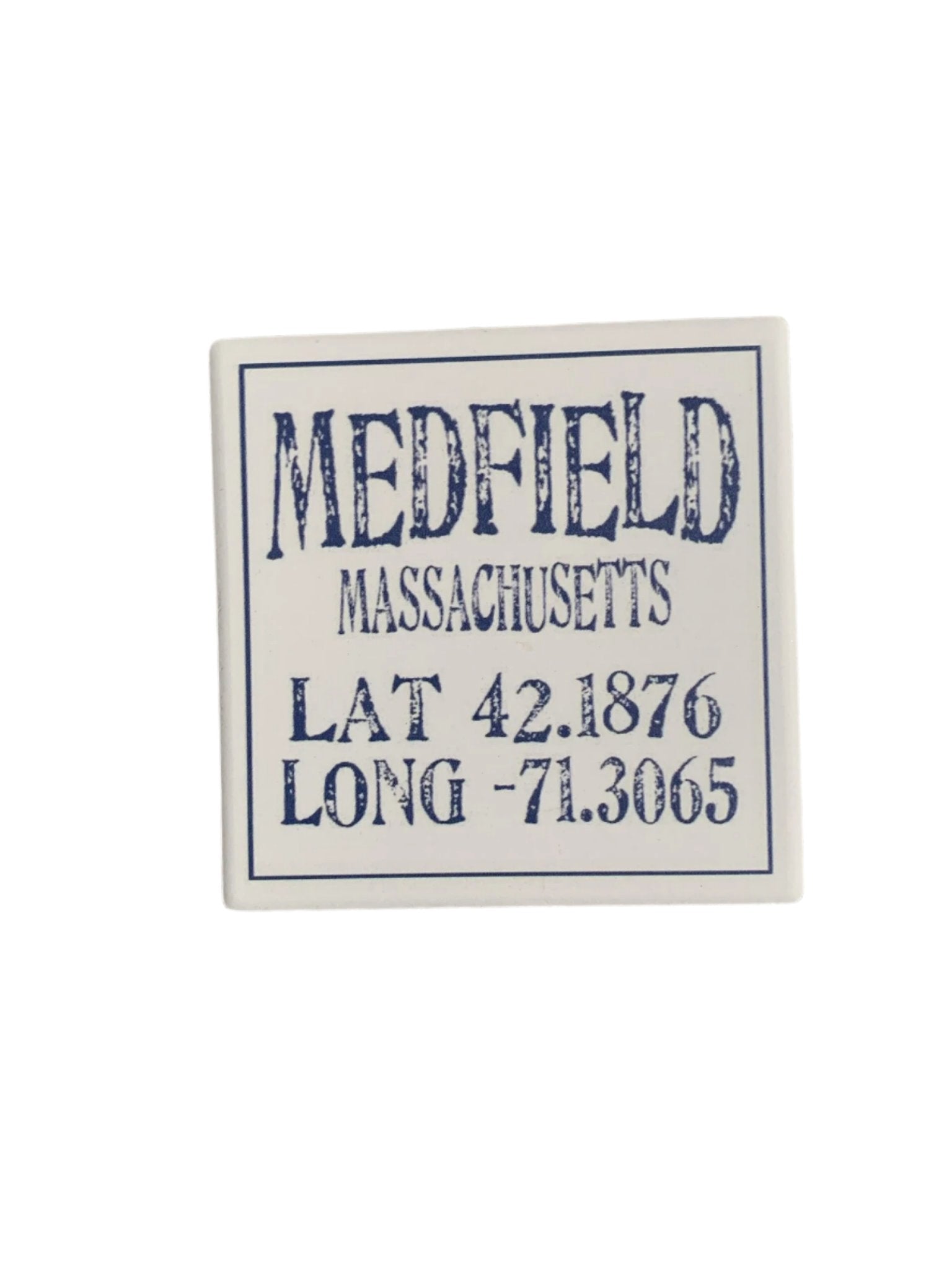 Paint the Town - Medfield Lat/Long Coaster