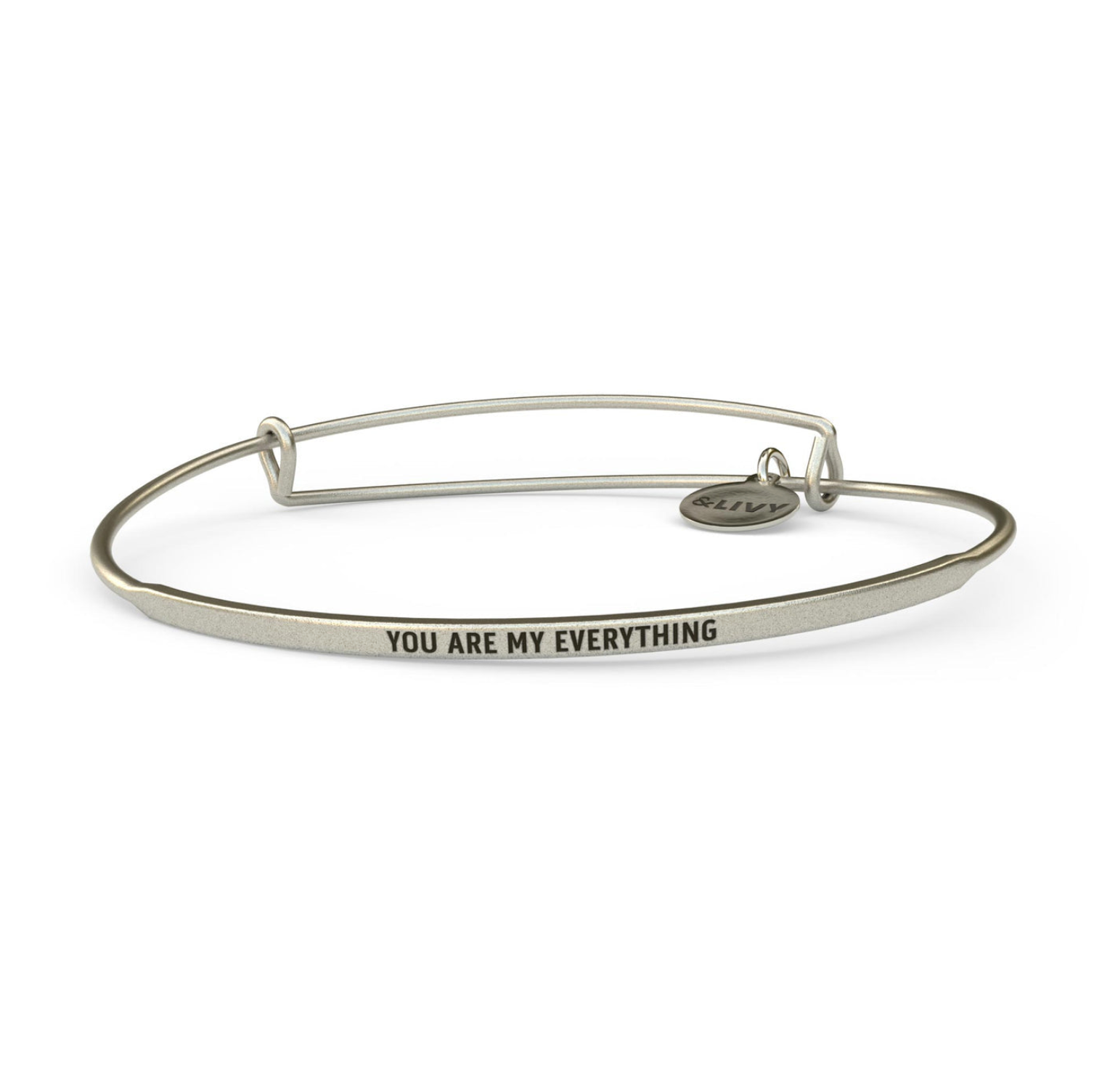 &LIVY Silver POSY Bangle You Are My Everything