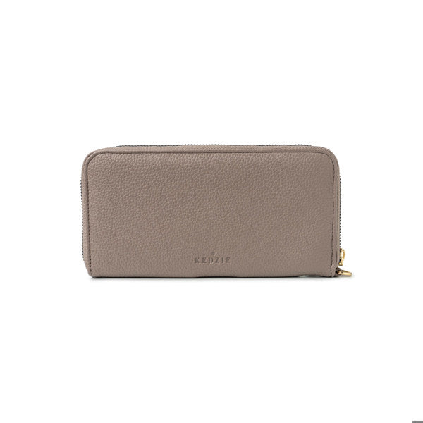 Kedzie Gray Eclipse Zip-Around Clutch