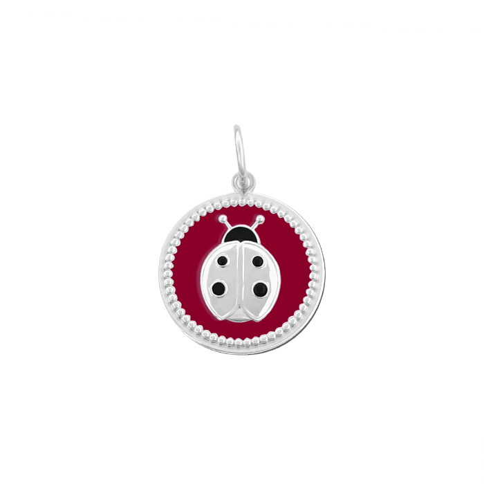 Lola Silver Ruby Ladybug Pendant 