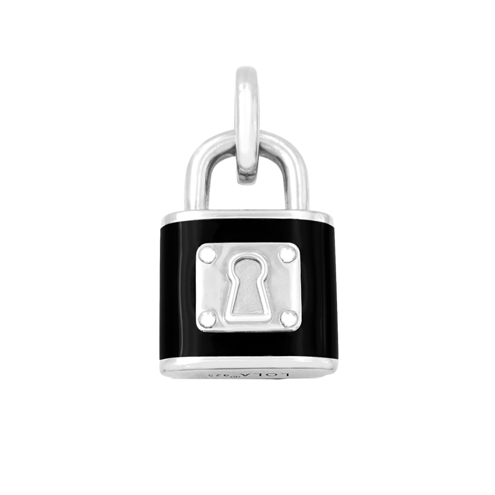 Lola Silver Black Love Lock 