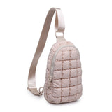 Sol and Selene - Quilted Nylon Sling Backpack - Cream