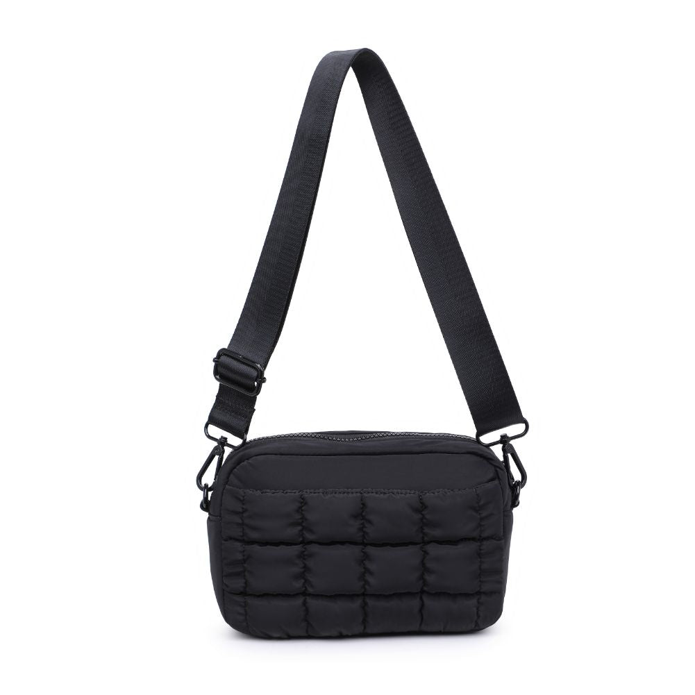 Sol and Selene  Black Inspiration Quilted Nylon Crossbody