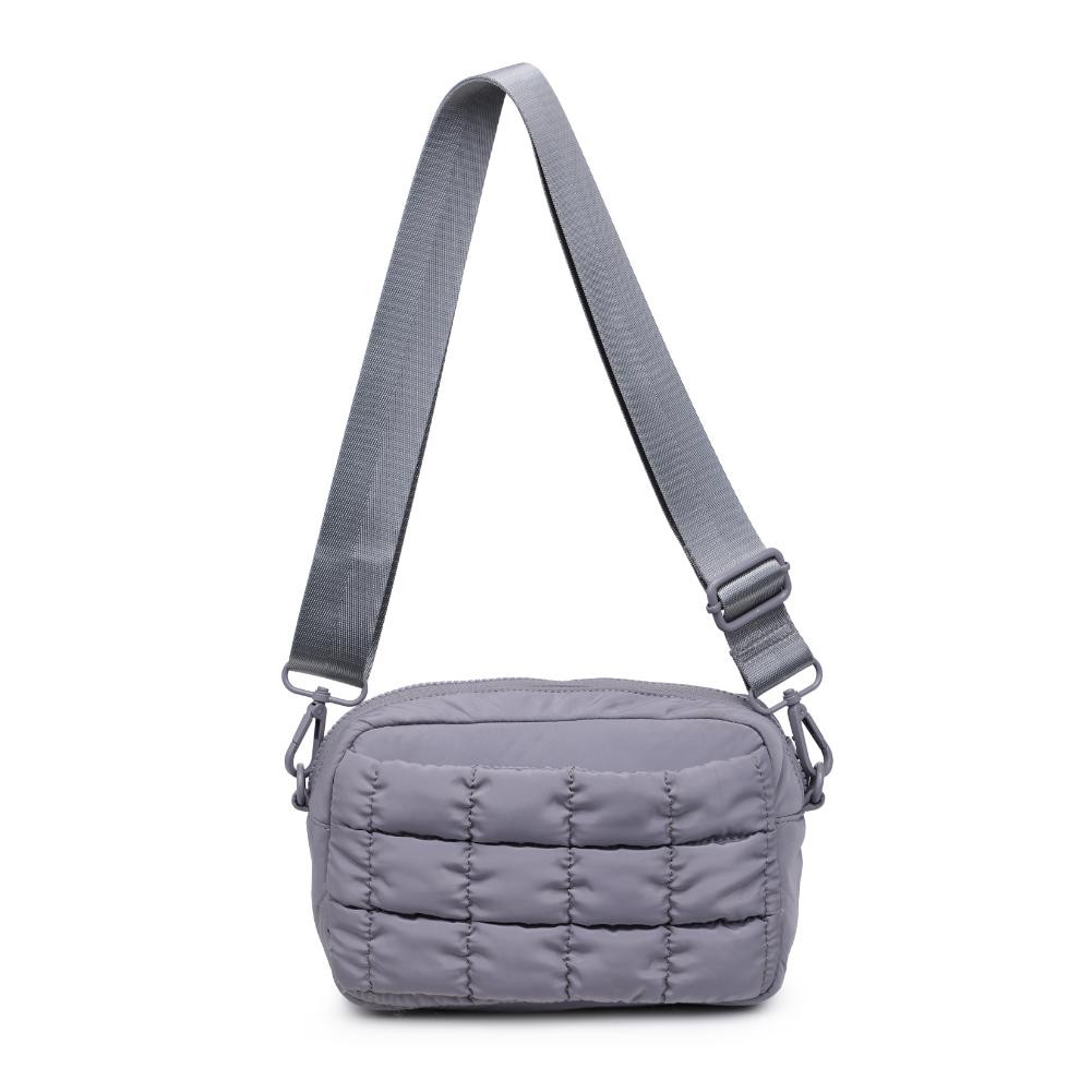 Sol and Selene Grey Inspiration Quilted Nylon Crossbody